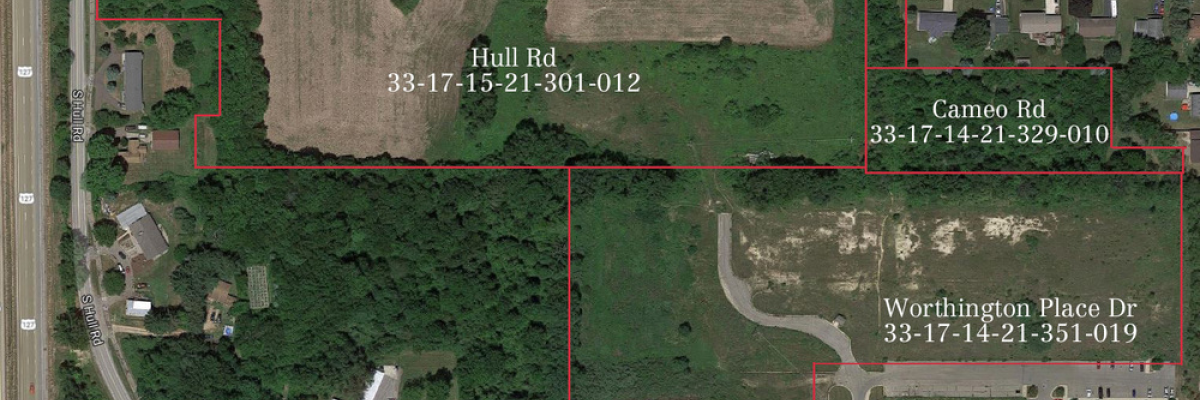 aerial with parcel boundary lines